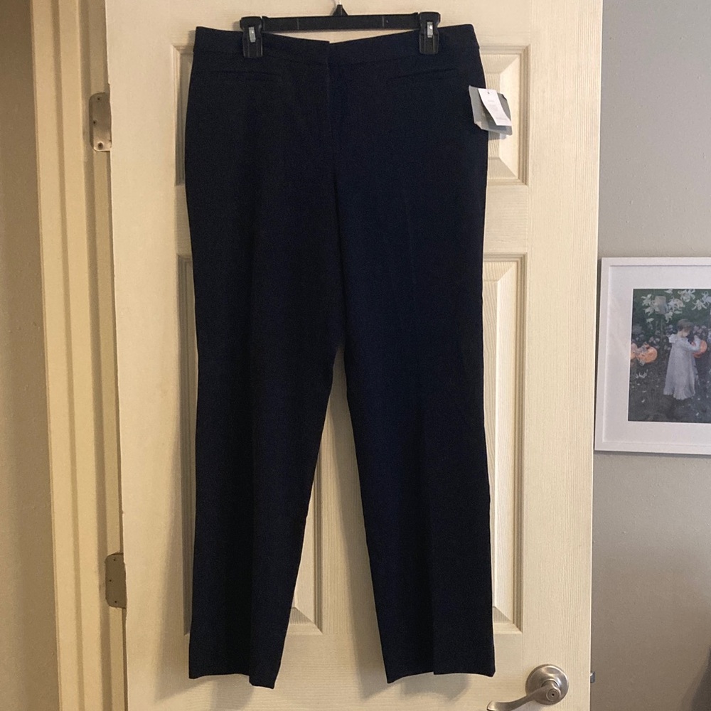 NWT Liz Claiborne Dark Navy Petite Audra Pants, 12P